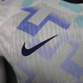 Camisa Inter de Milão II 25/26 manga longa - Jogador Nike Masculina - Branca com detalhes em azul e verde