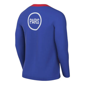 Camisa Paris Saint-German Pré-jogo 25/26 manga longa - Torcedor Nike Masculina - Azul e vermelha