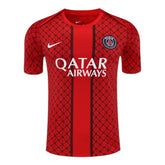 Camisa Paris Saint-German Pré-jogo 25/26 - Torcedor Nike Masculina - Vermelha com detalhes em azul