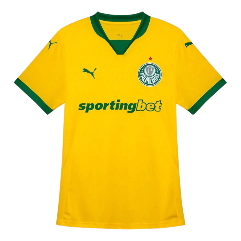 Camisa Palmeiras III 25/26 - Torcedor Puma Feminina - Amarela e verde