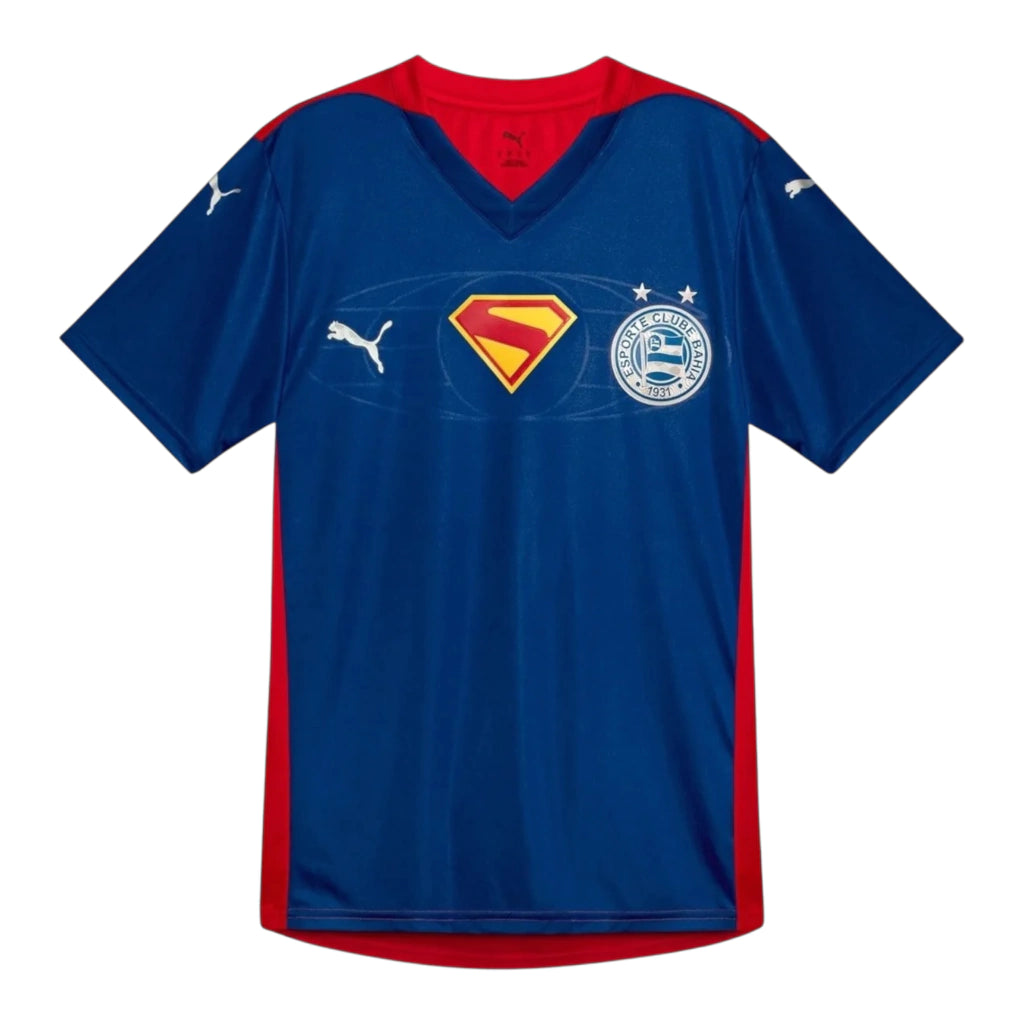 Camisa Bahia Edição especial Superman 25/26 - Torcedor Puma Feminina - Azul e vermelha