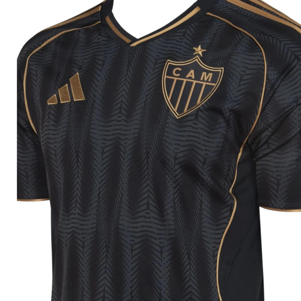 Camisa Atlético Mineiro III 25/26 - Torcedor Adidas Masculina - Preta com detalhes em marrom