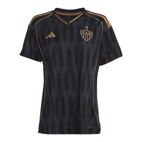 Camisa Atlético Mineiro III 25/26 - Torcedor Adidas Feminina - Preta com detalhes em marrom