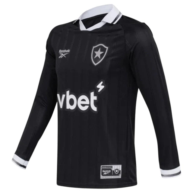Camisa Botafogo II 25/26 manga longa - Torcedor Reebok Masculina - Preta