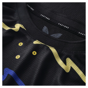 Camisa Everton III 25/26 - Torcedor Castore Masculina - Preta com detalhes em azul e amarelo