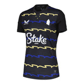 Camisa Everton III 25/26 - Torcedor Castore Feminina - Preta com detalhes em azul e amarelo