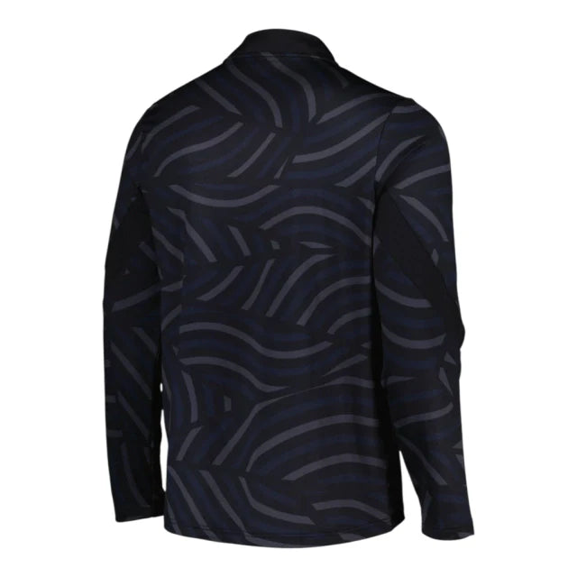 Camisa Everton Pré-jogo III 25/26 manga longa - Torcedor Castore Masculina - Preta e cinza