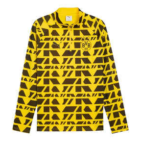 Camisa Borussia Dortmund Pré-jogo 25/26 manga longa - Torcedor Puma Masculina - Amarela e preta