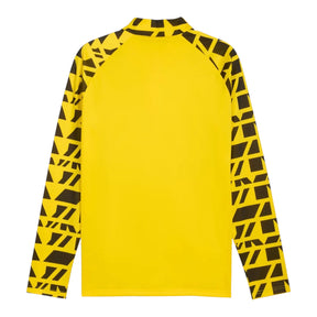 Camisa Borussia Dortmund Pré-jogo 25/26 manga longa - Torcedor Puma Masculina - Amarela e preta