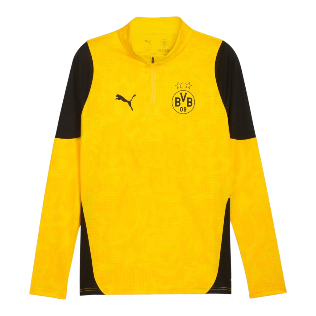 Camisa Borussia Dortmund Treino 25/26 manga longa - Torcedor Puma Masculina - Amarela e preta
