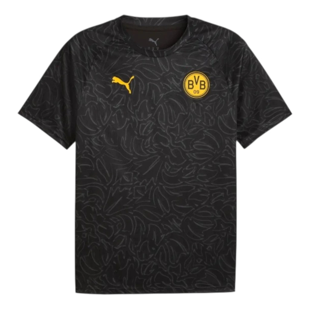 Camisa Borussia Dortmund Pré-jogo 25/26 - Torcedor Puma Masculina - Preta