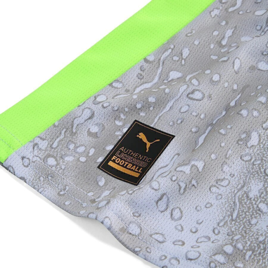 Camisa Manchester City III 25/26 manga longa - Torcedor Puma Masculina - Cinza e verde neon