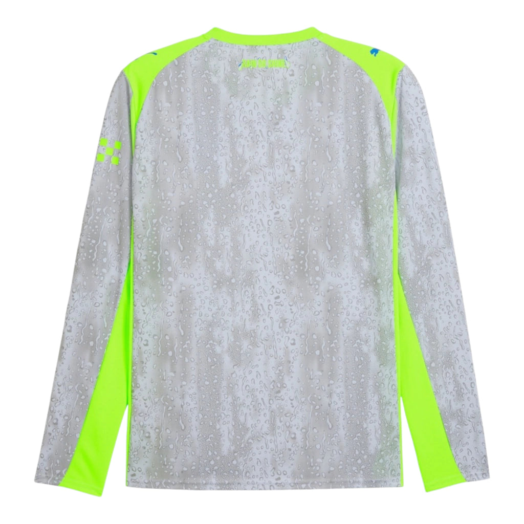 Camisa Manchester City III 25/26 manga longa - Torcedor Puma Masculina - Cinza e verde neon