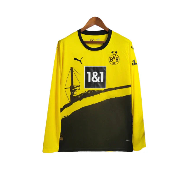 Camisa Borussia Dortmund 23/24 manga longa - Torcedor Puma Masculina - Amarela