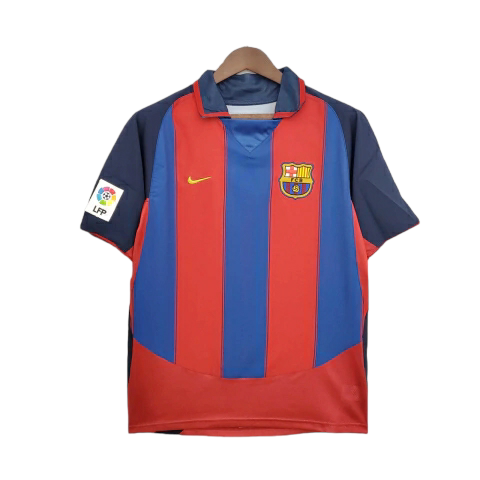 Camisa Barcelona Retrô 2003/2004 Azul e Grená - Nike - (Pronta entrega)