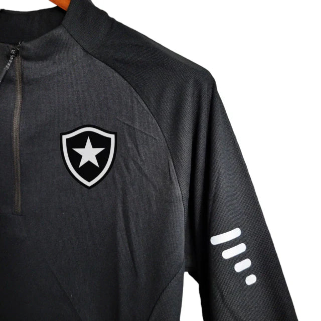 Camisa Botafogo Manga Longa 23/24 - Torcedor Reebok Masculina - Preta com detalhes em branco