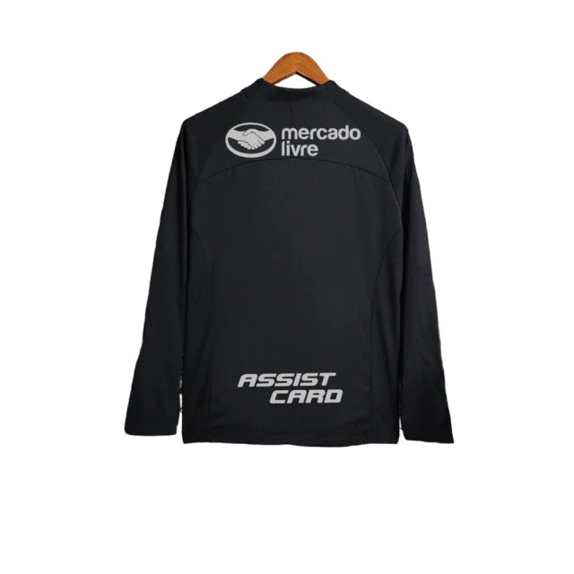 Camisa Flamengo III Edição Especial Manga Longa 23/24 Torcedor Adidas Masculina -Preto com detalhes em vermelho e branco