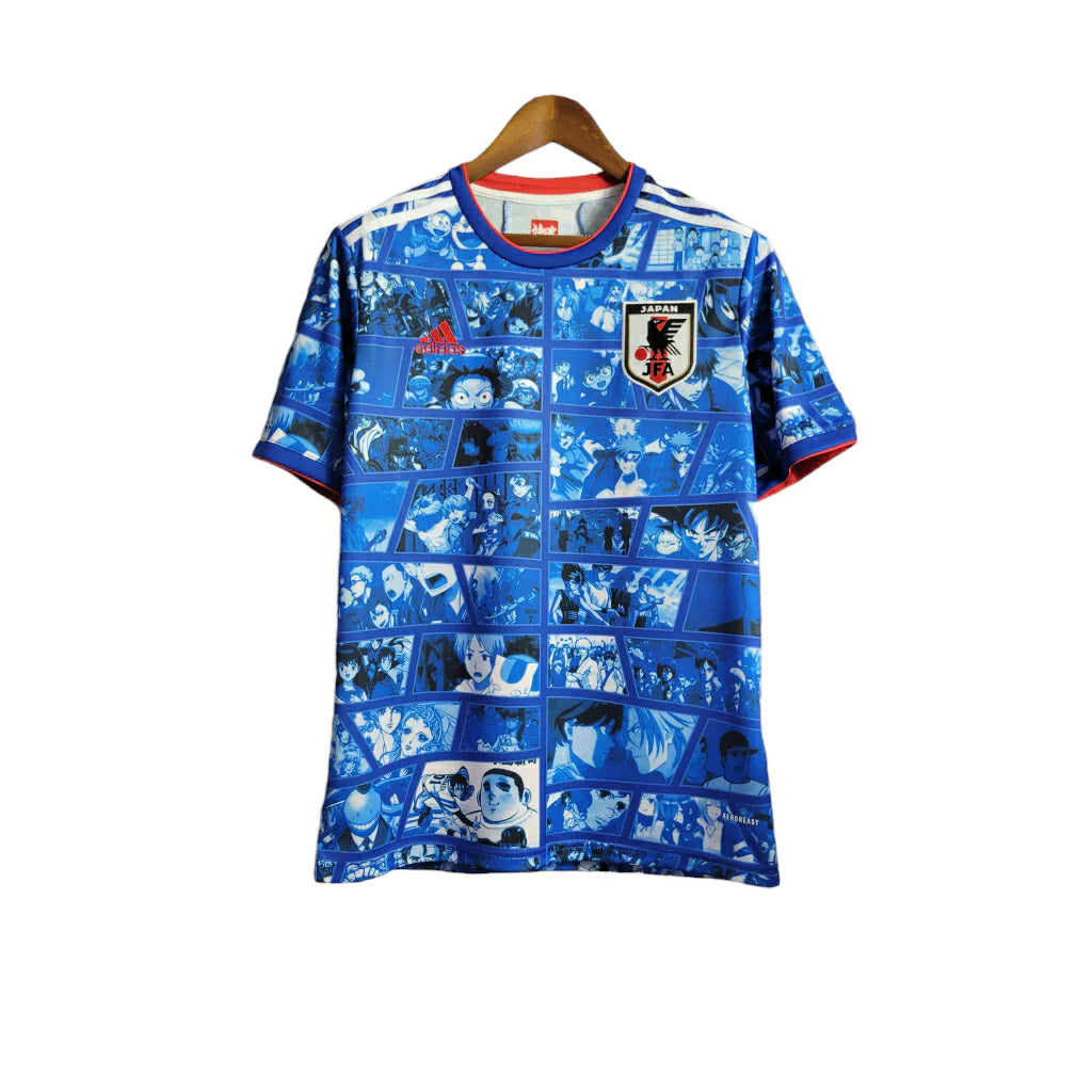 Camisa Japão Edição especial comemorativa 22/23 - Torcedor Adidas Masculina - Azul com detalhes de desenhos em quadrinhos - (Pronta entrega)