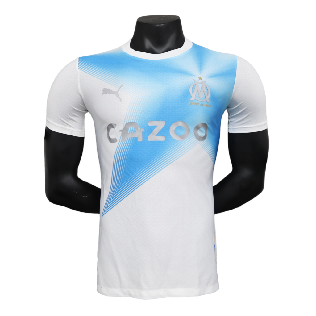 Camisa Olympique Marseille Edição Especial 23/24 - Torcedor Puma Masculina - Branca com detalhes em azul - (Pronta entrega)