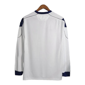Camisa Retrô Manchester United II 1999/2000 manga longa - Umbro Masculina - Branca com detalhes em azul