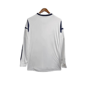 Camisa Retrô La Galaxy II 2012 manga longa - Adidas Masculina - Branca com detalhes em azul com todos os patrocínios