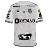 Camisa Atlético Mineiro II 24/25 - Torcedor Adidas Masculina - Branca com detalhes em cinza com Patrocínio e Patch Libertadores 2024