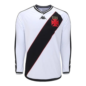 Camisa Vasco da Gama II 24/25 manga longa - Torcedor Kappa Masculina - Branca e preta
