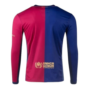 Camisa Barcelona I 24/25 manga longa - Torcedor Nike Masculina - Azul e vermelha