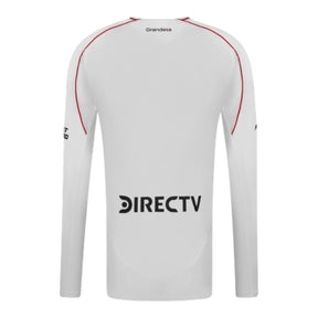 Camisa River Plate I manga longa 24/25 - Torcedor Adidas Masculina - Branca com detalhes em vermelho