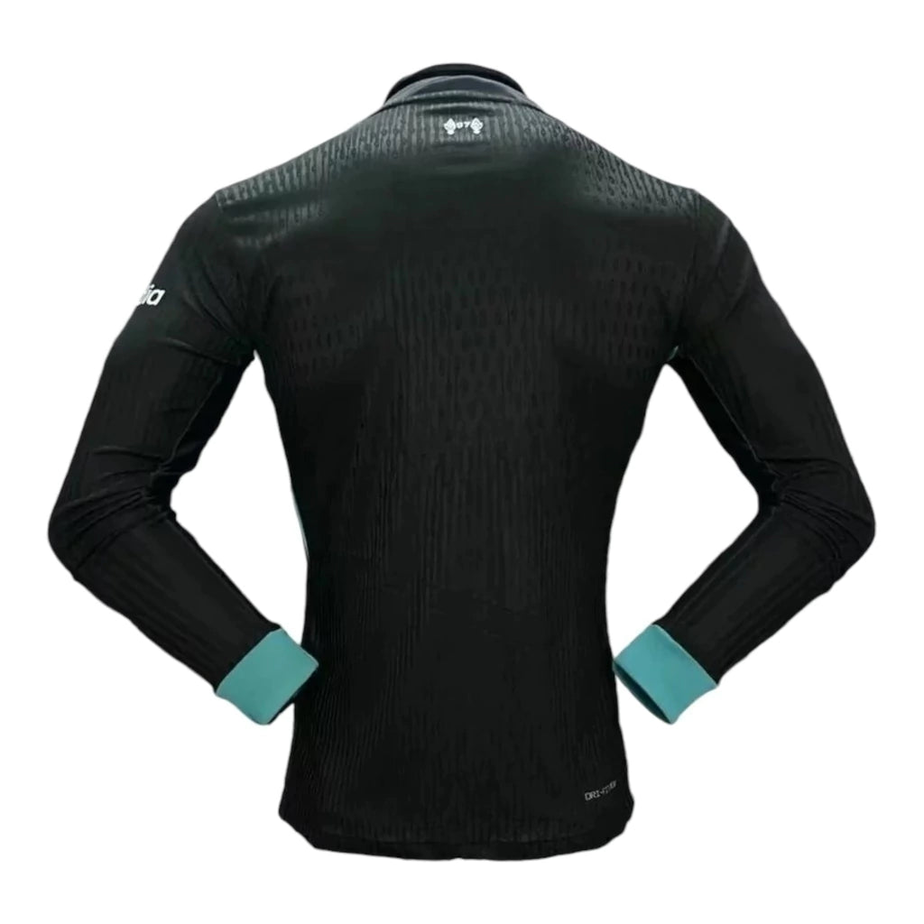 Camisa Liverpool II 24/25 manga longa - Jogador Nike Masculina - Verde com detalhes em azul