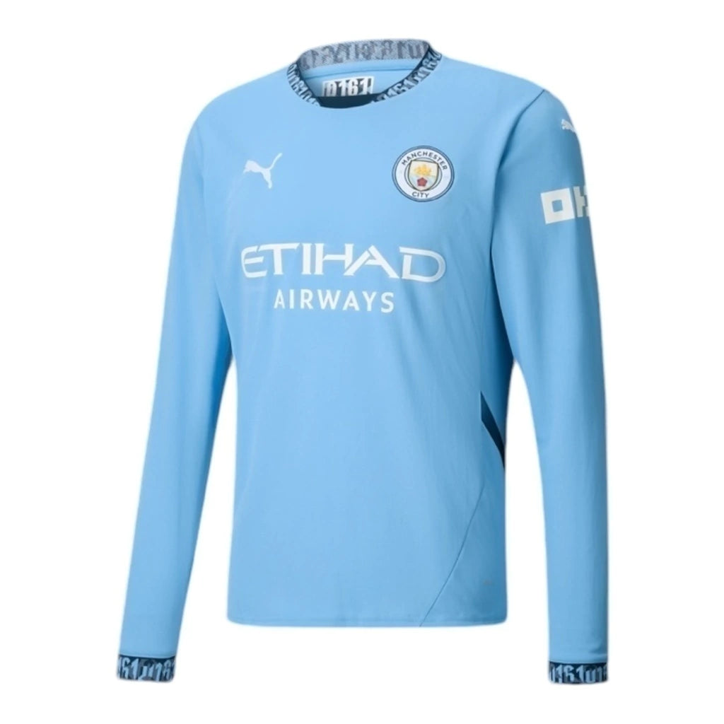 Camisa Manchester City I 24/25 manga longa - Torcedor Puma Masculina - Azul