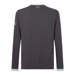 Camisa AC Milan III 24/25 manga longa - Torcedor Puma Masculina - Cinza com detalhes em verde