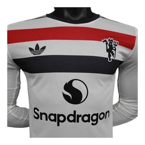 Camisa Manchester United III 24/25 manga longa - Jogador Adidas Masculina - Branca