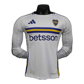 Camisa Boca Juniors II 24/25 manga longa - Jogador Adidas Masculina - Branca com detalhes em azul e amarelo