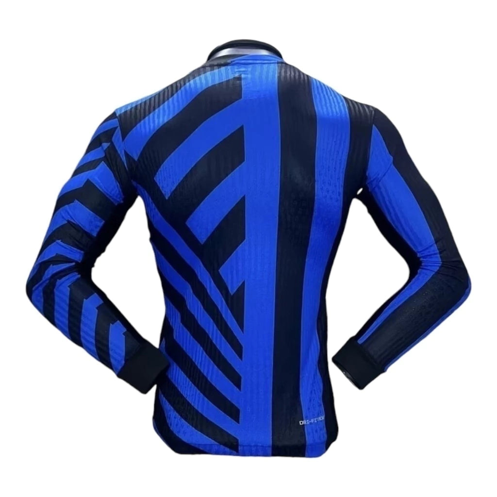 Camisa Inter de Milão I 24/25 manga longa - Jogador Nike Masculina - Azul com detalhes em preto