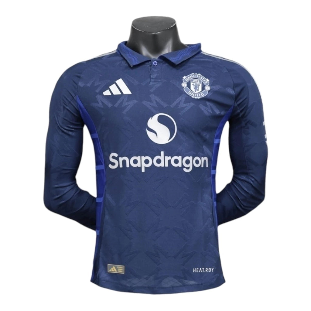Camisa Manchester United II 24/25 manga longa - Jogador Adidas Masculina - Azul