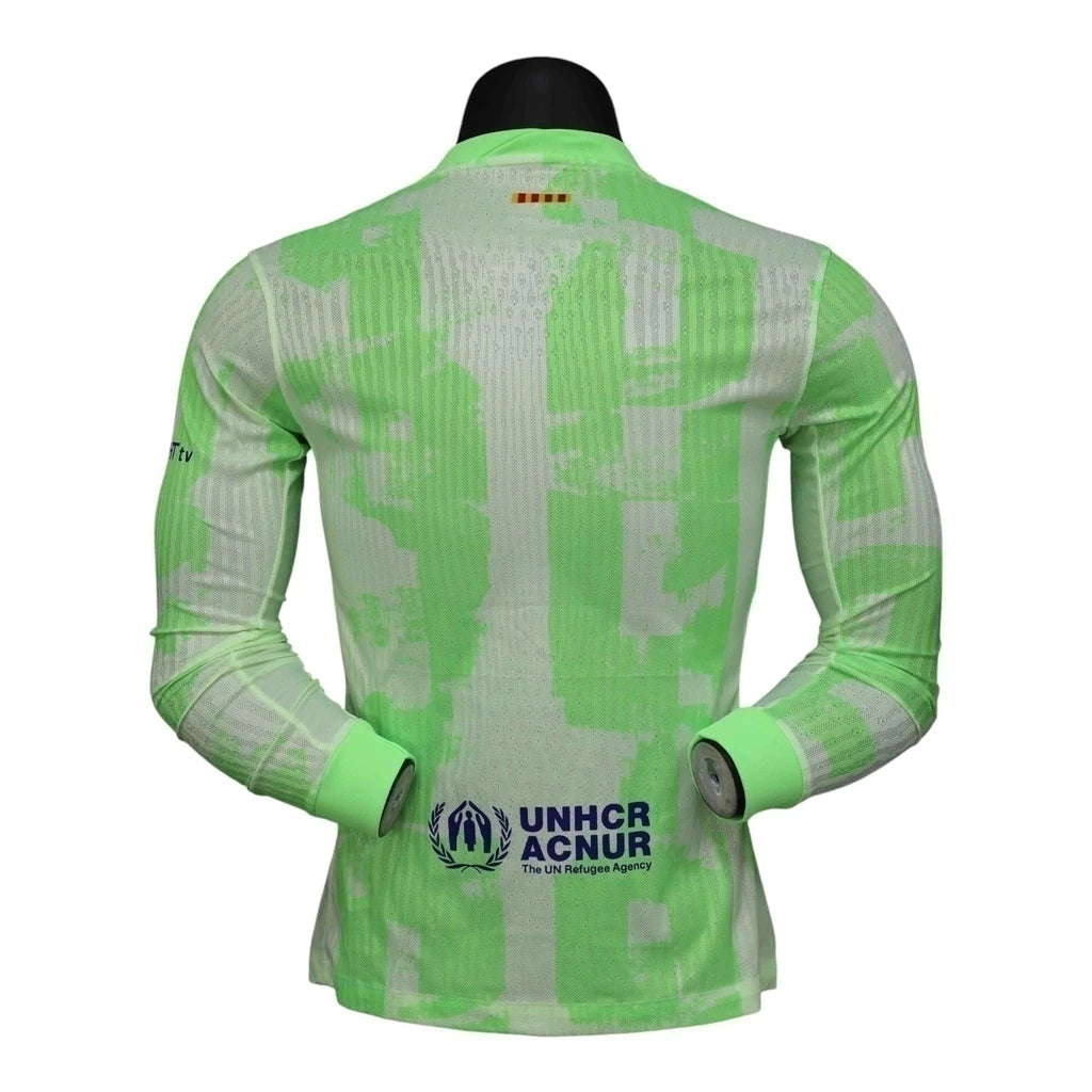 Camisa Barcelona III 24/25 manga longa - Jogador Nike Masculina - Verde