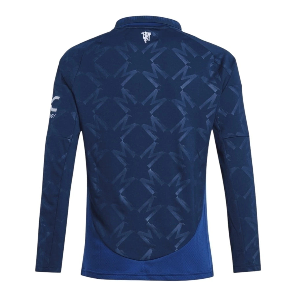 Camisa Manchester United II 24/25 manga longa - Torcedor Adidas Masculina - Azul com detalhes em branco