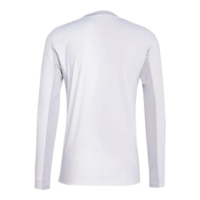 Camisa Real de Madrid I 25/26 manga longa - Torcedor Adidas Masculina - Branca com detalhes em cinza e amarelo