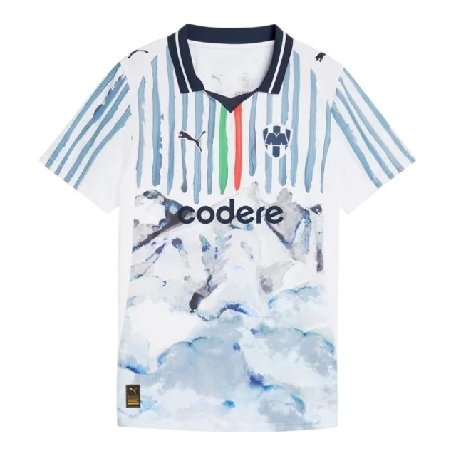 Camisa Monterrey Edição especial Mundial de Clubes II 25/26 - Torcedor Puma Feminina - Branca com detalhes em azul