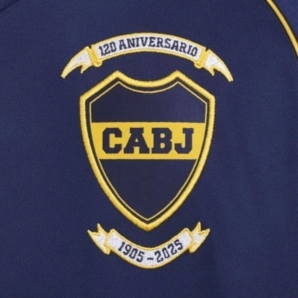 Camisa Boca Juniors I 25/26 manga longa - Torcedor Adidas Masculina - Azul com detalhes em amarelo