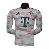 Camisa Bayern de Munique II 25/26 manga longa - Jogador Adidas Masculina - Bege com detalhes em vermelho e azul