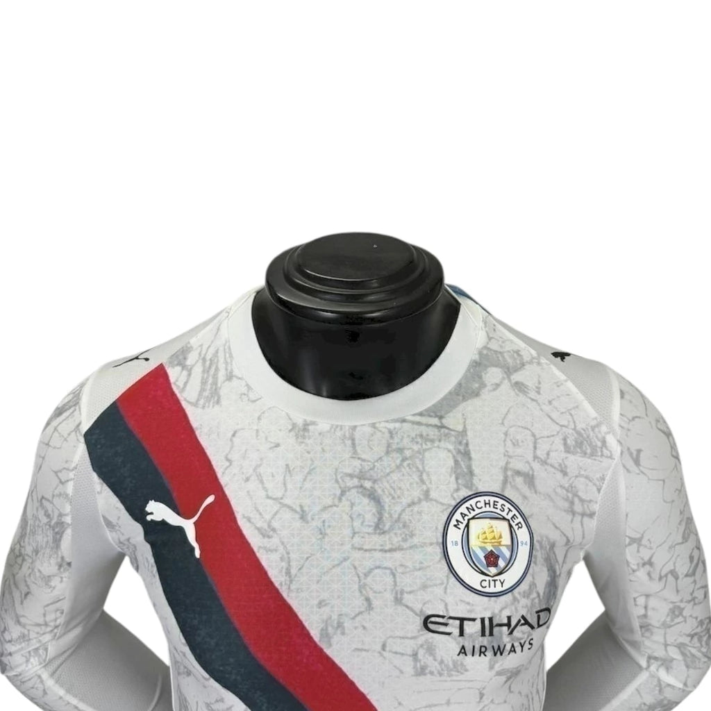 Camisa Manchester City Edição especial Mundial de Clubes I 25/26 manga longa - Jogador Puma Masculina - Branca - (cópia)