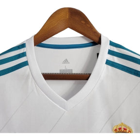 Camisa Retrô Real Madrid I 2017/2018 manga longa - Adidas Masculina - Branca com detalhes em azul