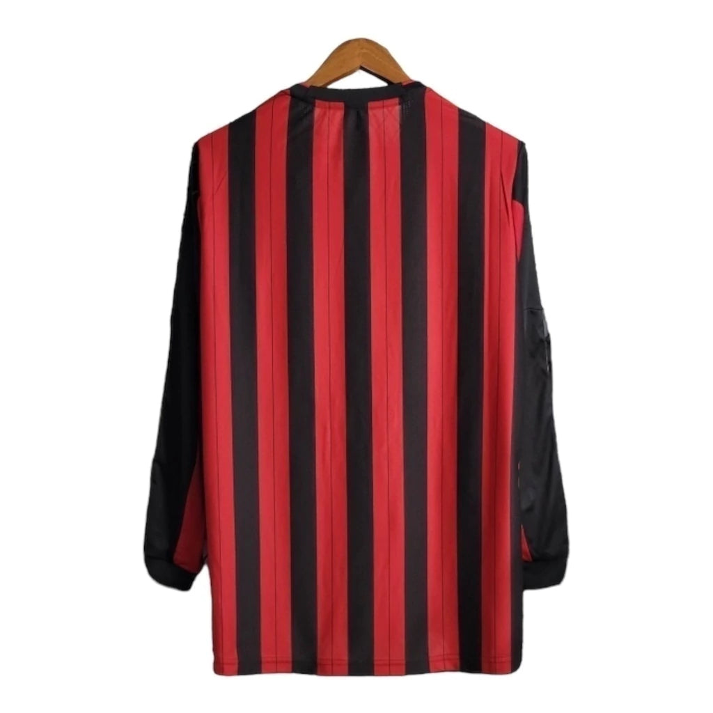 Camisa Retrô AC Milan 2013/2014 manga longa - Masculina Adidas - Preta e vermelha com detalhes em dourado