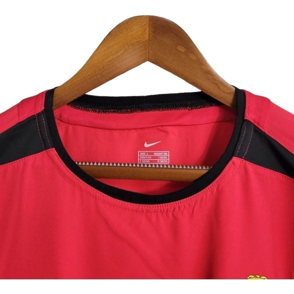 Camisa Retrô Manchester United I 2002/2004 manga longa - Nike Masculina - Vermelha