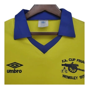 Camisa Retrô Arsenal II 1971/1979 manga longa - Masculina Adidas - Amarela com detalhes em azul