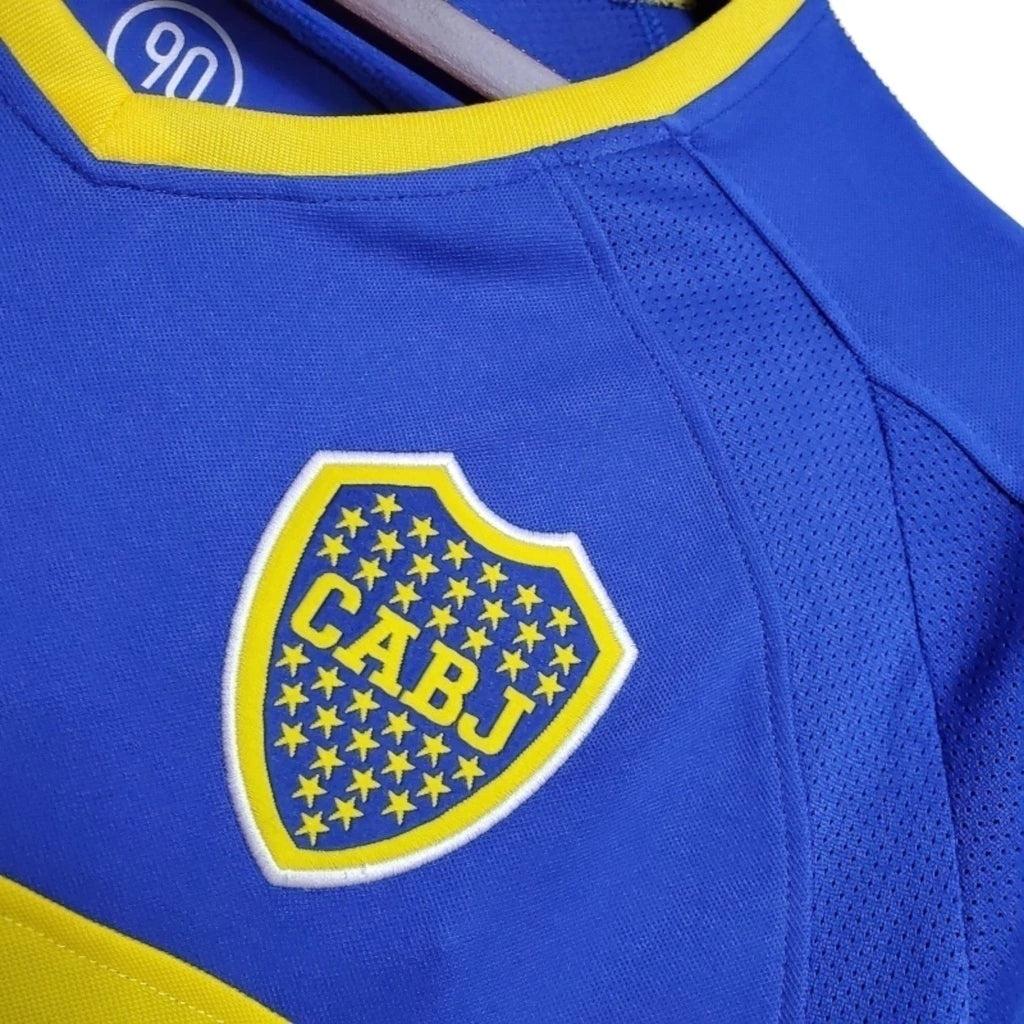 Camisa Retrô Boca Juniors 2003/2004 manga longa - Nike Masculina - Azul com detalhes em amarelo