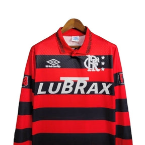 Camisa Retrô Flamengo I 1994/1995 manga longa - Masculina Umbro - Vermelha com listras pretas
