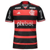 Camisa Flamengo I 24/25 - Torcedor Adidas Masculina - Preta e vermelha com Patrocínio - (Pronta entrega)